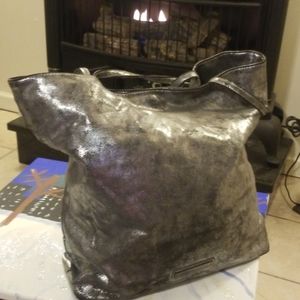 14X14 Metallic silver tote